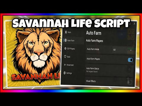 [🦁] Savannah Life Op Script - Auto Farm Players, Enable Esp, Show Health, Show Distance & More