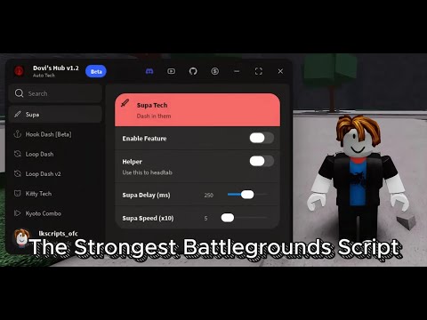Script The Strongest Battlegrounds | Dovi's Hub - LoopDash, Kyoto, SupaTech, KittyTech and much more