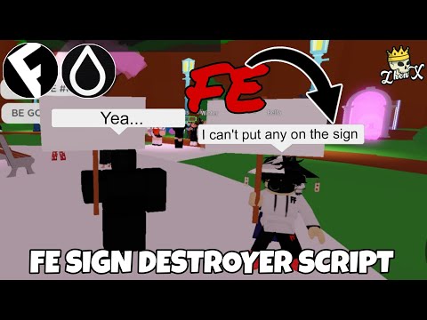 FE Sign Destroyer Script OP | Hydrogen • Fluxus