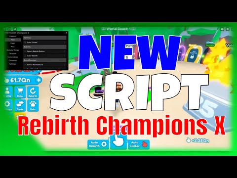 Rebirth Champions X Script Hack GUI | New Auto Farm Method Fast Level