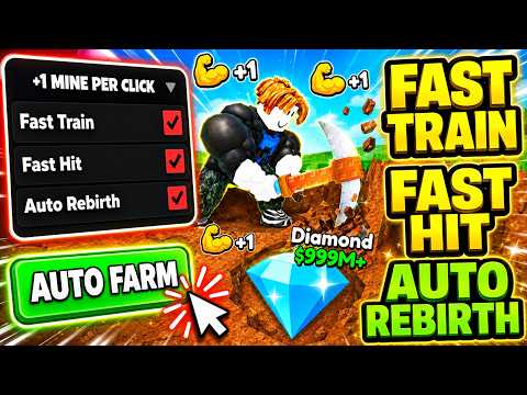 ⛏️ +1 Mine Per Click Script | Auto Farm, Fast Hit, Fast Train, Auto Rebirth & More!