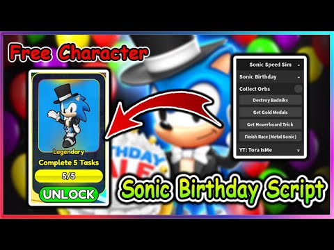 Sonic Speed Simulator Script - Finish all Quests Sonic Birthday