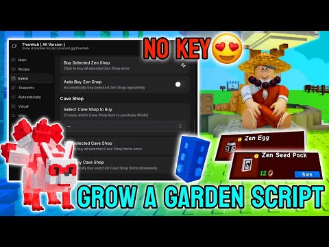 Grow A Garden Script Pastebin – Zen Event, Get Kitsune Pet, Auto Submit Zen Quests & More (No Key)