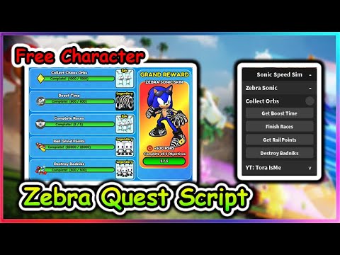 Sonic Speed Simulator Script - Zebra Quest Script