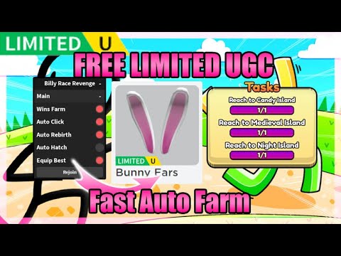 [FREE LIMITED UGC] Billy Race Revenge Script • Fast Auto Farm