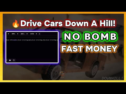 NEW DRIVE CARS DOWN A HILL SCRIPT 🔥 NO BOMB 💥WORKING💥FAST MONEY ROBLOX SCRIPTS