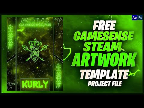 GAMESENSE.PUB FREE STEAM ARTWORK TEMPLATE | AFTER EFFECTS PROJECT FILE 2021 ANIMATED