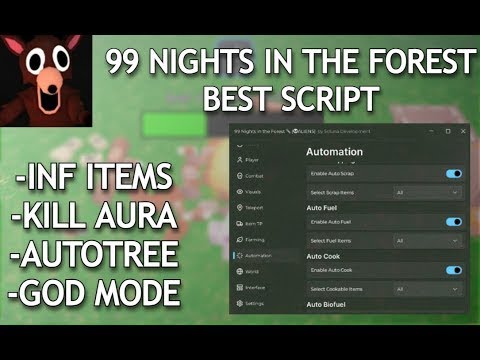 [UPDATED] 🐻 99 NIGHTS IN THE FOREST SCRIPT | AutoFarm, INF ITEMS, Kill Aura | (NO KEY)