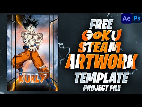 GOKU FREE STEAM ARTWORK TEMPLATE 