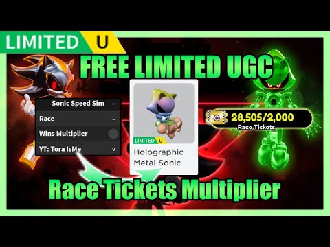 [🚨 FREE LIMITED UGC] Sonic Speed Simulator Script • Race Tickets Multiplier