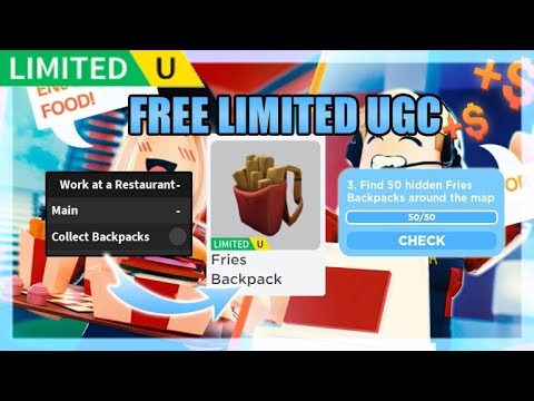 💸 [FREE LIMITED UGC] Work at a Restaurant Script • Collect All Backpacks