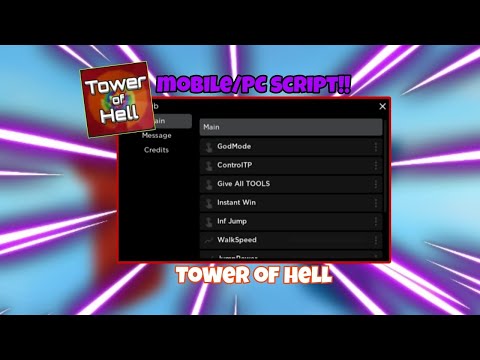 Tower  Hell: Godmode, Inf Jumps & More