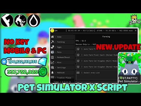 [🍀ST.PATTY] Pet Simulator X Script | Mobile & PC | No Key | Hydrogen • Fluxus