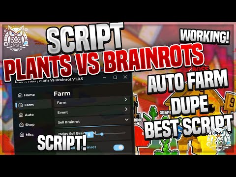 Plants VS Brainrots SCRIPT – DUPE BRAINROTS/PLANTS