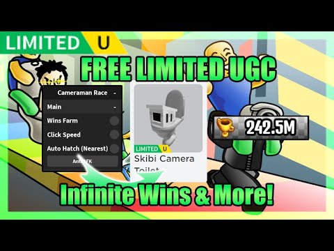 [FREE LIMITED UGC] Cameraman Race Simulator Script • Infinite Wins & More