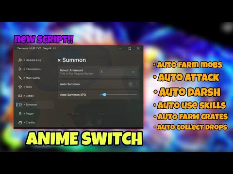 Anime Switch THE #1 AUTO FARM GUI APRIL 2024