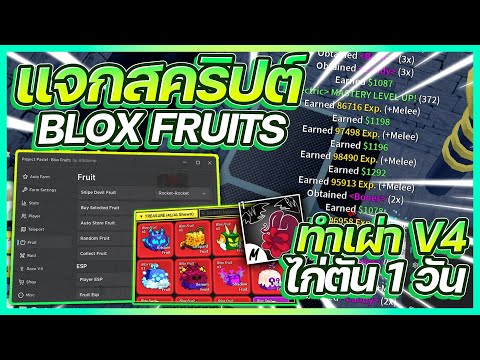 แจกสคริปต์ โปร Blox Fruits - Project Pastel - เผ่า V4