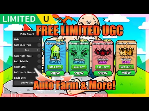 [FREE LIMITED UGC] Pull a Sword Script • Auto Farm & More
