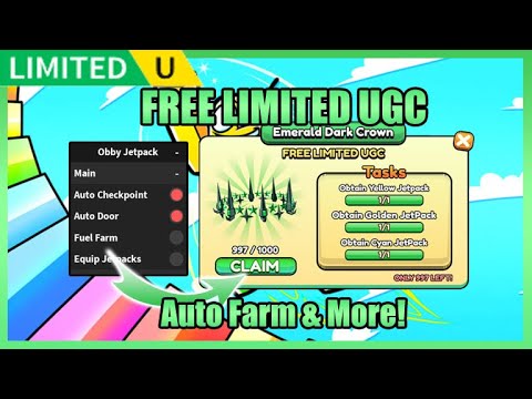 [FREE LIMITED UGC!] Obby But You're on a Jetpack Script • Auto Farm