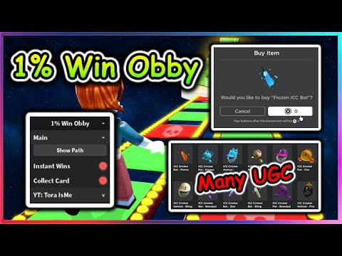 1% Win Obby Script - Collect Event Card | Instant Wins