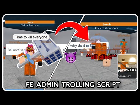 FE Admin Trolling Script - ROBLOX SCRIPTS - Prison Life Admin | Fluxus • Delta