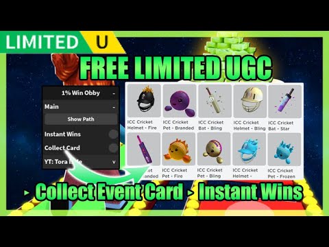 [FREE UGC LIMITED] 1% Win Obby Script • Auto  Collect Event Card • Instant Wins