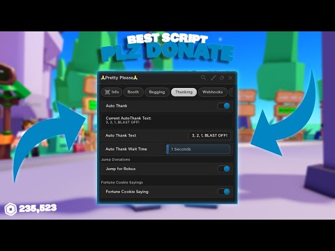 The *BEST* Roblox Plz Donate Script! (Easy Robux, Autofarm & More!)