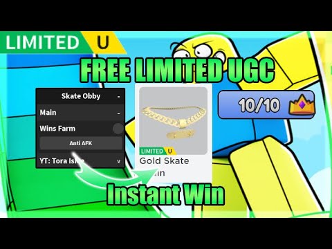 [FREE UGC LIMITED] Skate Obby Script • Instant Win • Anti AFK